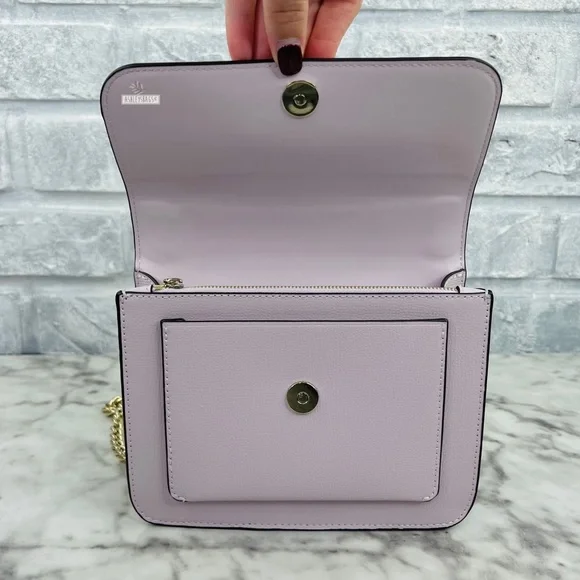 Kate Spade Remi Flap Chain Crossbody Shoulder Bag In Lilac Moon - Picture 7 of 13